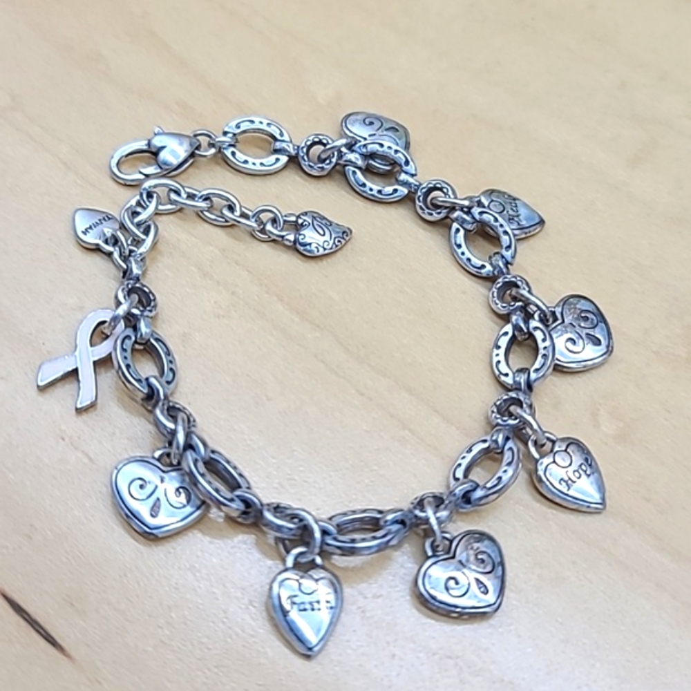 Brighton "POWER OF PINK 2003" Campaign for Breast Cancer 🎀 Charm Bracelet 🙏